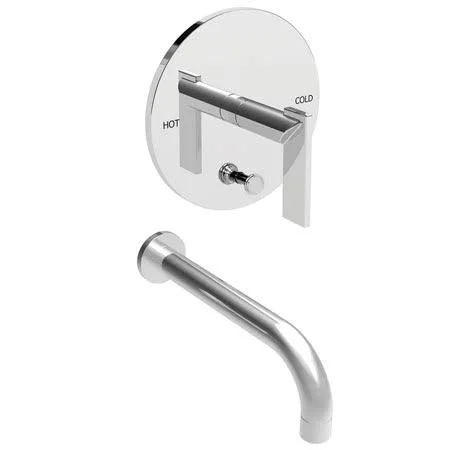 Newport Brass 4-2482BP-15S Satin Nickel (PVD) Priya Balanced Pressure Tub and Shower Trim Plate with Handle