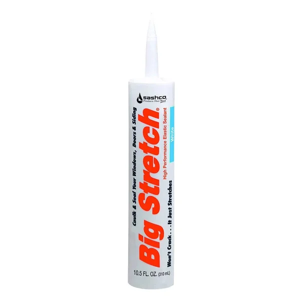 Sashco Big Stretch Latex High Performance Sealant - Almond (10.5 Ounce, 12 Pack)
