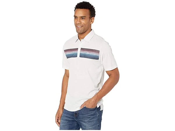 TravisMathew Men's Fredo Polo Heather White, XL