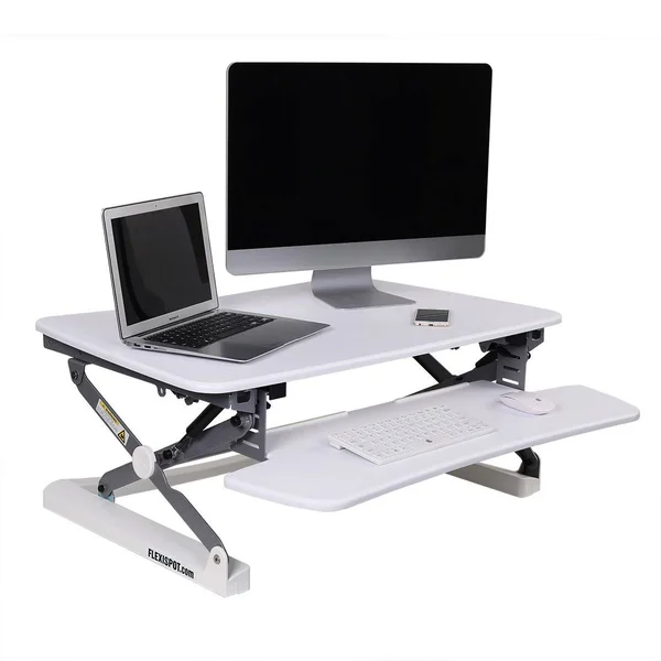 FlexiSpot 35x22 Wide Platform Height Adjustable Standing Desk - Removable Keyboard M2W