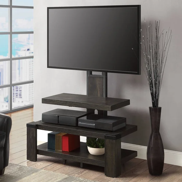Whalen 3-Shelf Television Stand with Floater Mount for TVs up to 55x22