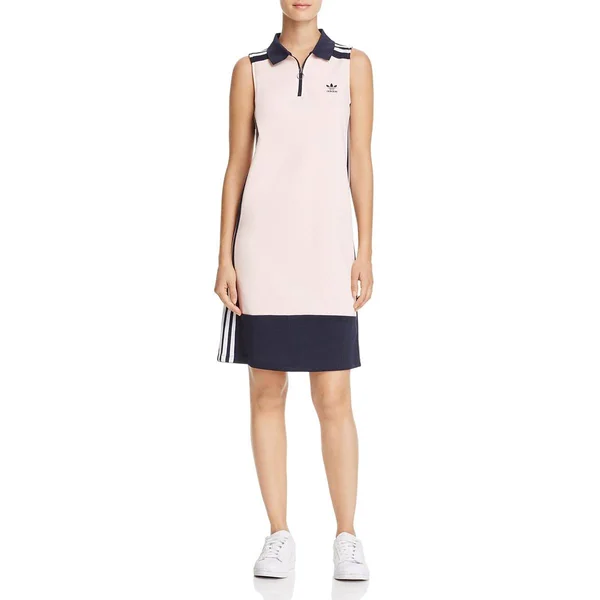 Adidas Originals Womens Tennis Striped Tank Dress Pink Xs