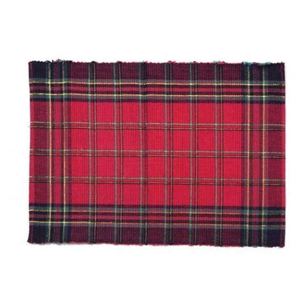 Mr. MJs Trading AG-01203S-4 19 in. Ribbed Placemats Deerprook Lurexed - Set of 4