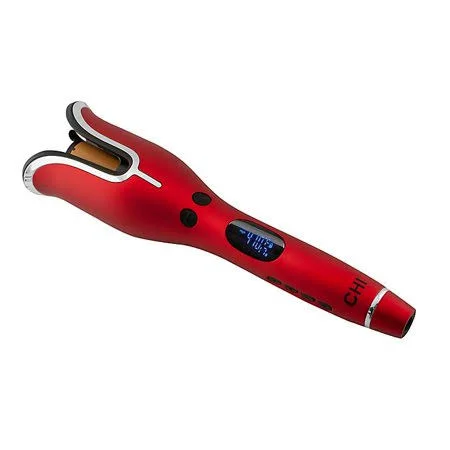 Chi Spin N' Curl 1-Inch Ceramic Rotating Curler in Ruby Red