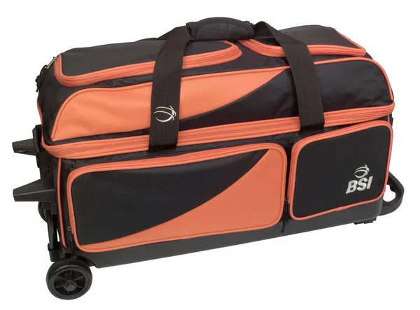 BSI Triple Ball Roller Bowling Bag, Black/Orange