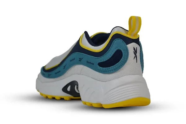Reebok Daytona DMX Vector Mens Fitness Workout Running Shoes - White/Navy/Mist/Yellow
