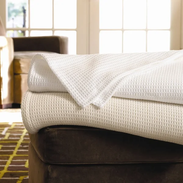 Peacock Alley Riviera Blanket - King, Pearl