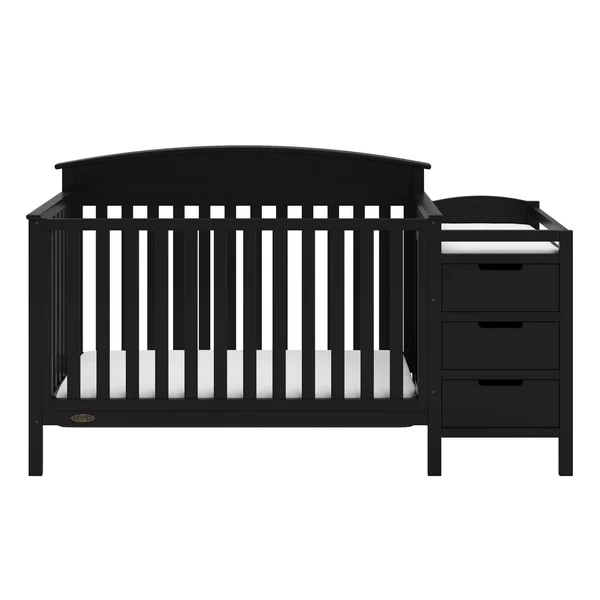 Graco Benton 4-in-1 Convertible Crib and Changer - Black