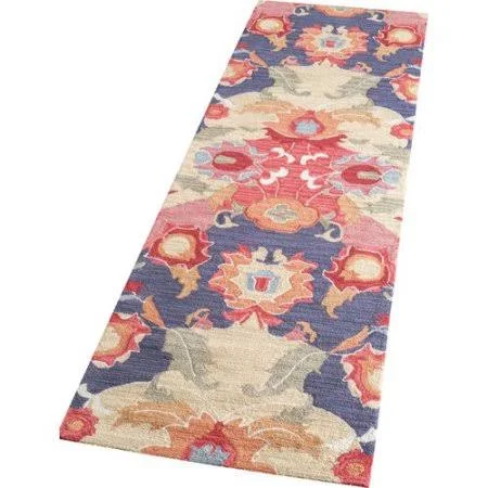 World Menagerie Maastricht Blue/Red Area Rug