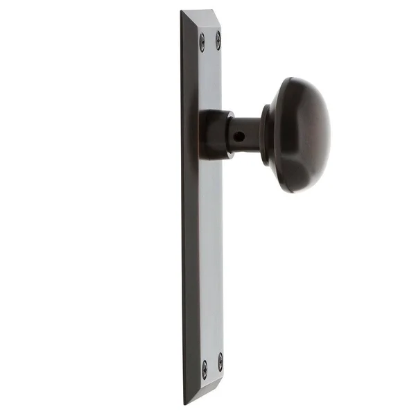 Nostalgic Warehouse 702958 New York Plate Privacy New York Door Knob - Timeless Bronze