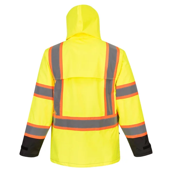Portwest US361 Hi-Vis Contrast Tape Jacket - Yellow/Black - 3XL
