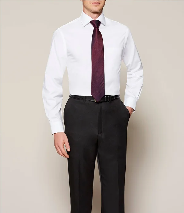 Roundtree Yorke TravelSmart Non-Iron Flat-Front Ultimate Comfort Microfiber Dress Pants - Mens, 33 32, Black - Dillard&s Exclusiv