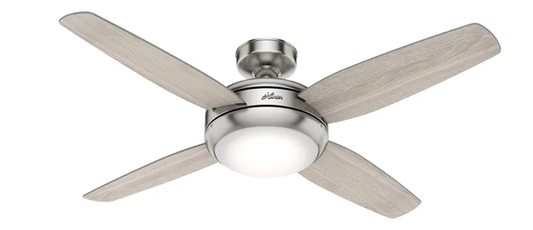 Barton with LED 52 in Brushed Nickel