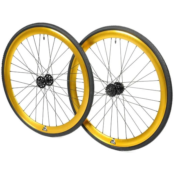Retrospec Bicycles Mantra Fixed-Gear/Single-Speed Wheelset with 700 x 25C Kenda Kwest Tires and Sealed Hubs
