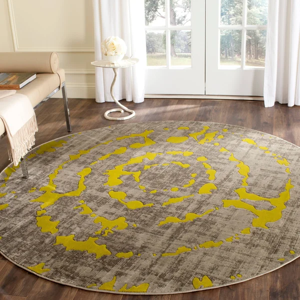 Safavieh Porcello PRL7735F 5&2x22 x 7&6x22 Light Grey, Orange Area Rug