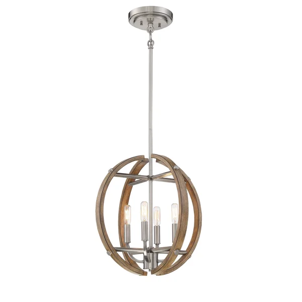 Minka Lavery Country Estates 4-Light Pendant 4012-280 - Sun Faded Wood