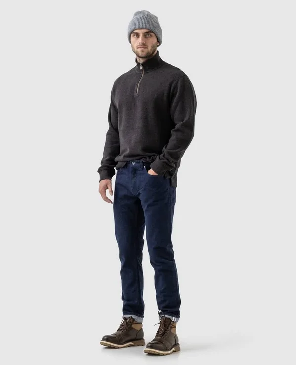 Rodd & Gunn Men's Alton Ave Quarter Zip Sweater - Mud - XXL