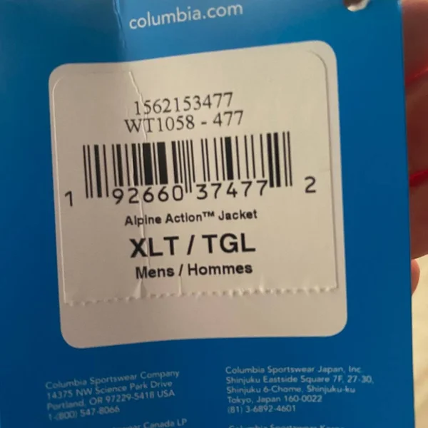 Columbia Alpine Action Jacket - XLT - Dark Mountain