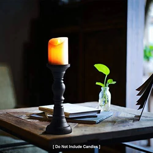 Sunface Resin Pillar Candle Holders Set of 3-7.9