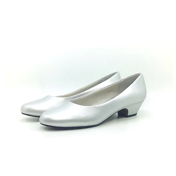 Easy Street Womens Halo Fabric Closed Toe Classic Pumps, Silver