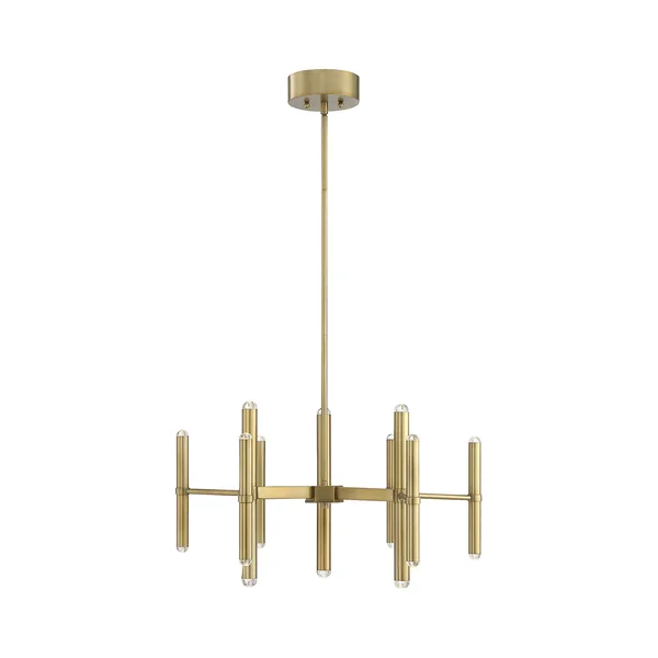 Savoy House 1-2600-18-322 Barnum 18 Light LED Chandelier in Warm Brass