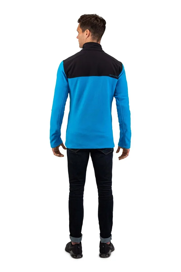 Spyder Men's Basin Half Zip Fleece Jacket - Medium - White
