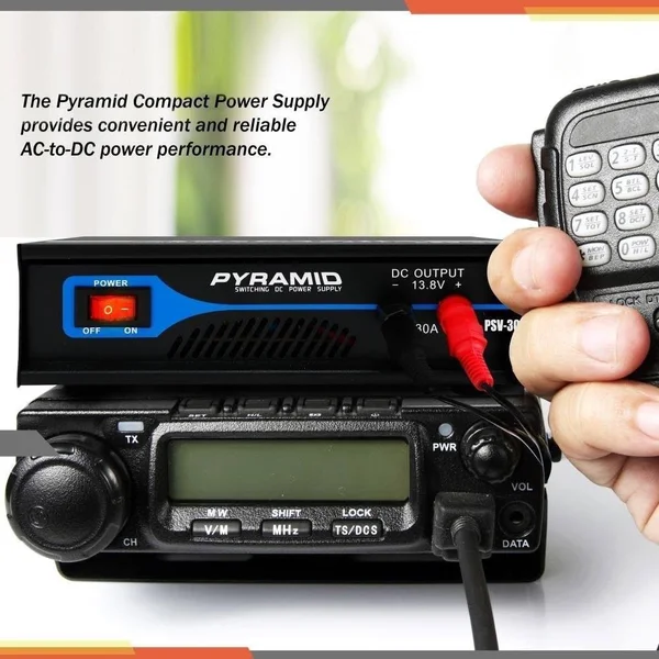 Pyramid Compact Power Supply, AC-to-DC Power Converter, 30 Amp Bench Power