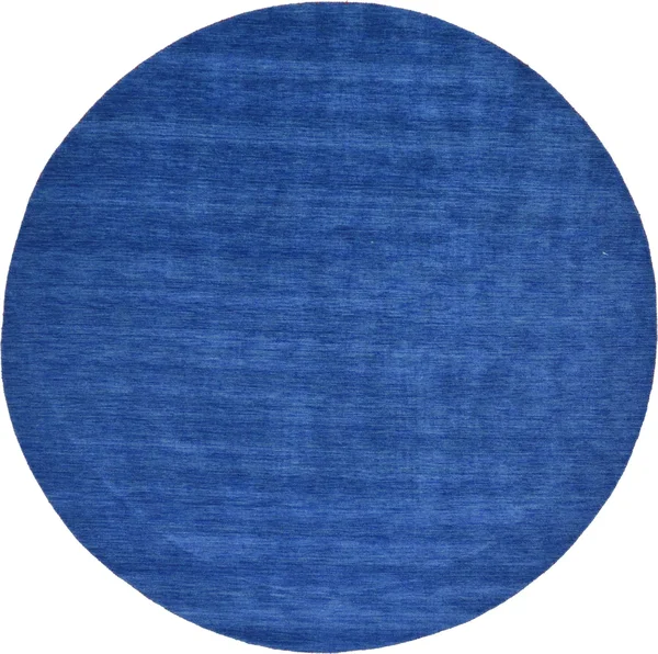 Unique Loom Solid Gava Blue 9 ft Round Area Rug
