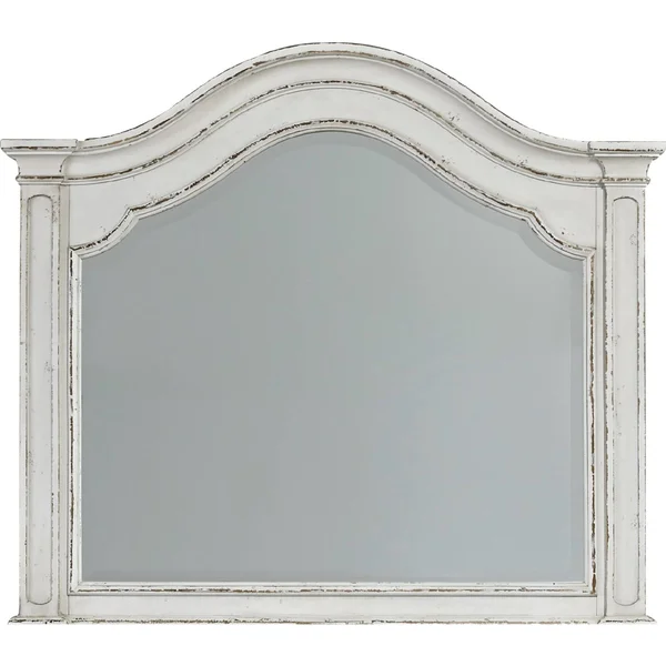 Liberty Furniture Industries Magnolia Manor 2 Mirrored Door 4 Drawer Dresser, Women's, White