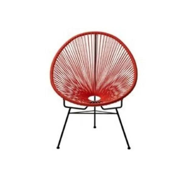 Acapulco Outdoor/Indoor Lounge Chair - Black - Red