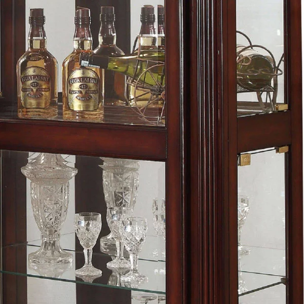 Acme Carrie Curio Cabinet Cherry