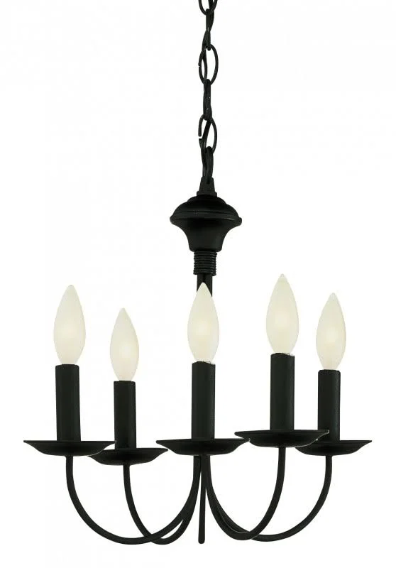 Trans Globe Lighting 9015 Rob 5 Light Chandelier in Rubbed Oil Bronze