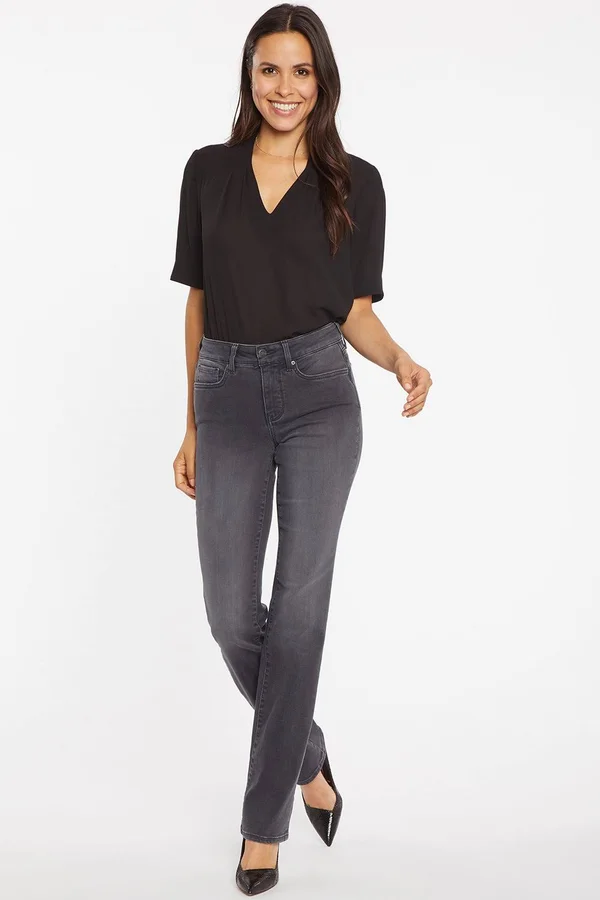 Nydj Women's Marilyn Straight Jeans in Petite in Gilt - Size: 12p