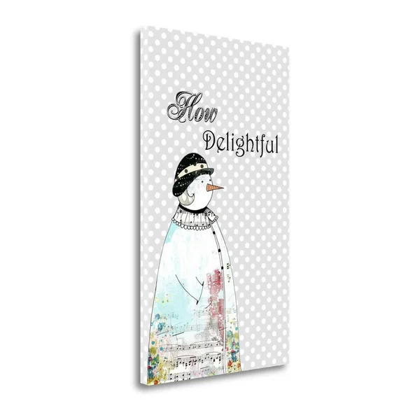 Tangletown Fine Art Snow - Woman in Cloche by Sarah Ogren Giclee Print on Gallery Wrap Canvas, 28x22 x 47x22 - Multi