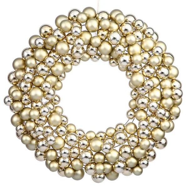 Vickerman 24 in. Gold Colored Ball Wreath