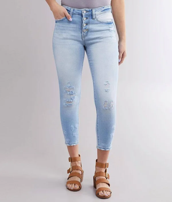 Kancan Signature Kurvy Mid-Rise Ankle Skinny Jean - Blue 33/25, Women&