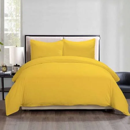 Lotus Home Duvet Cover Set - Size: Full/Queen, Yellow
