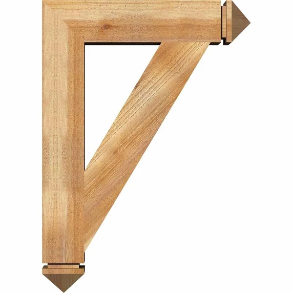 Ekena Millwork BKT06X32X36TRA03RWR 6x22W x 32x22D x 36x22H Traditional Arts & Crafts Rough Sawn BRACKET, Western Red Cedar