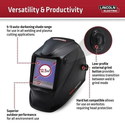Lincoln Electric K4034-4 Viking 3350 Welding Helmet, Code Red