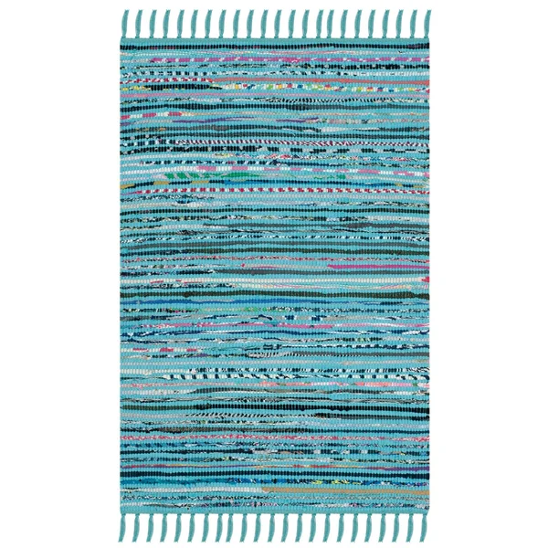 Safavieh Rag Rug Turquoise/Multi 4 ft. x 6 ft. Area Rug