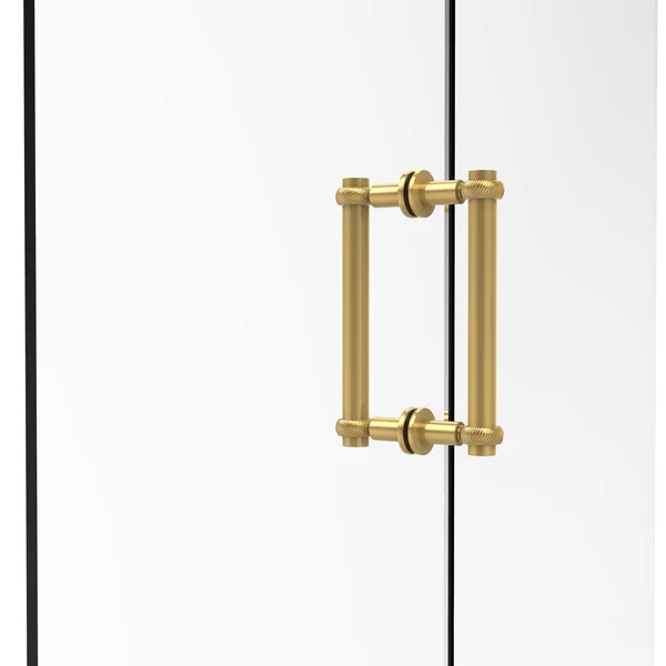 Allied Brass 404T-8BB-BKM Contemporary 8 in. Back to Back Shower Door Pull with Twisted Accent Matte Black
