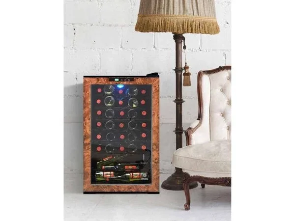 Vinotemp Butler Series EL-28WL 28-Bottle Wine Cooler - 18.9x22 - Brown