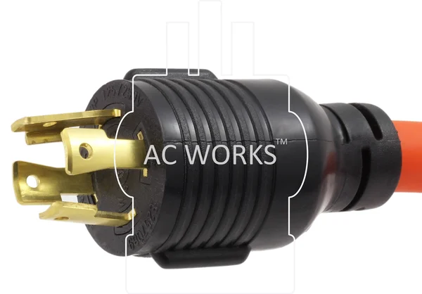 AC Works L1430F520-025 25ft 10/4 Stow 30 Amp 125/250-Volt 4-prong L14-30P Generator Plug to (4) 15/20 Amp Household Connector Ge