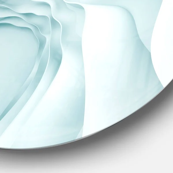 Design Art &Fractal Blue 3D Waves& Graphic Art Print on Metal