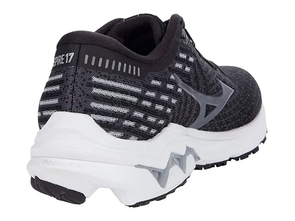 Men's Mizuno Wave Inspire 17 Waveknit - Black/Shade - Size 12