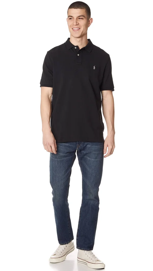 Polo Ralph Lauren Men's Classic Fit Mesh Polo - Black L