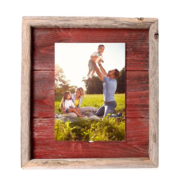 Rustic Farmhouse Plank Picture Frame - Rustic Red 8x10
