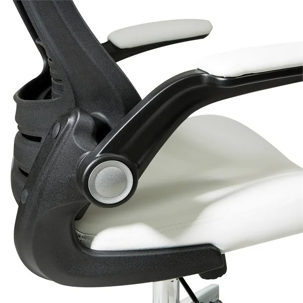 Office Star Products Black Screen Back Manager&s Chair, White