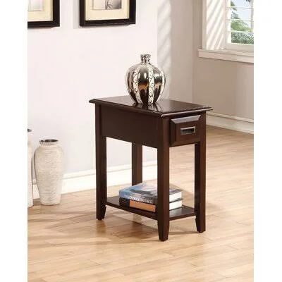 Ellody Solid Wood End Table with Storage Red Barrel Studio