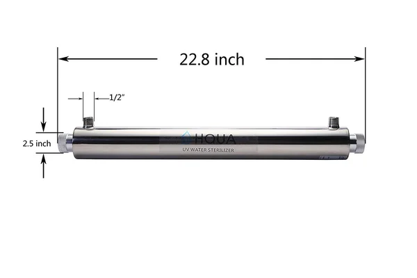HQUA-OWS-6 Ultraviolet Water Purifier Sterilizer Filter for Whole House Water PU